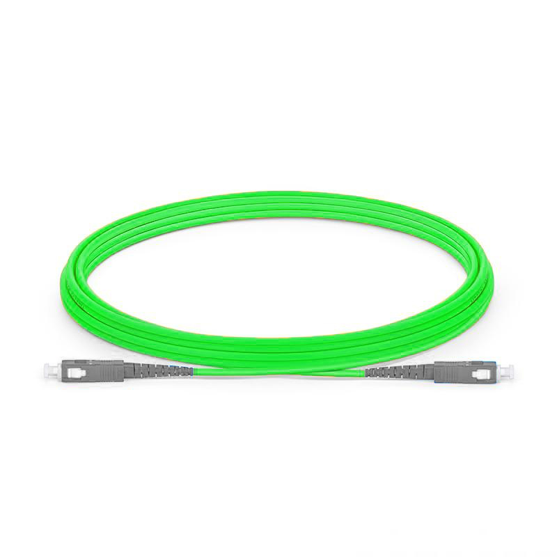 BLACKSTONE Fiber Patch Cable SC to SC, OM5 100Gb/Gigabit,  Multimode OM5, Simplex 9/125 LSZH Fiber Optic Cord for MMF SFP Transceiver, Green, 1-Meter(3.3-ft), part number:ASCASCA-6-1-LSZH1M 