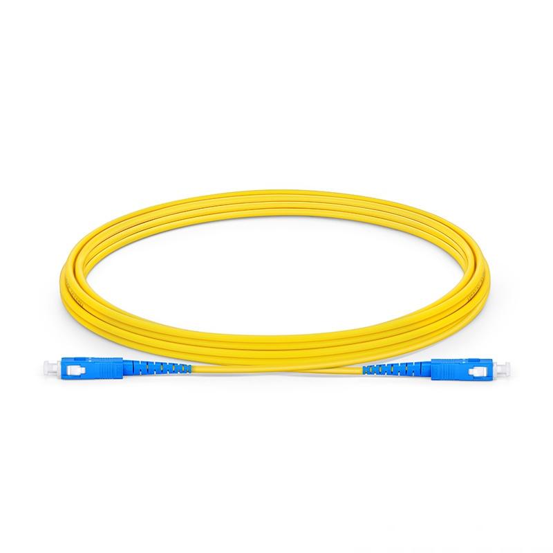 BLACKSTONE Fiber Patch Cable SC to SC, OS2 10Gb/Gigabit, Single mode Simplex 9/125 LSZH Fiber Optic Cord for SMF SFP Transceiver, Yellow, 5-Meter(16.4-ft), part number: ASCASCA-1-1-LSZH5M 