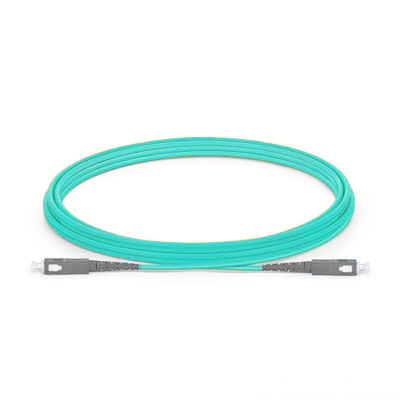 BLACKSTONE Fiber Patch Cable SC to SC, OM4 100Gb/Gigabit,  Multimode OM4, Simplex 9/125 LSZH Fiber Optic Cord for MMF SFP Transceiver, Aqua, 1-Meter(3.3-ft), part number:ASCASCA-5-1-LSZH1M 